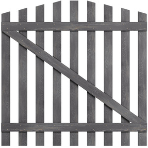 Solid Wood Garden Gate with Z-Shaped Structure by Livingandhome