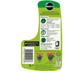 Miracle-Gro Pour and Feed All Purpose Liquid Plant Food Ready to Use Feed 1L - Neutral by Miracle-Gro