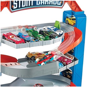 Garage City Stunt Play Set Elevator to Upper Levels - Multi by Hot Wheels