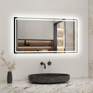 Illuminated LED Bathroom Mirror with Demister Pad - White / 100cm by AicaBathroom