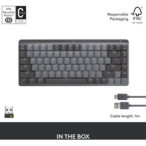 Logitech MX Mechanical Mini Wireless Illuminated Keyboard - Graphite by Logitech