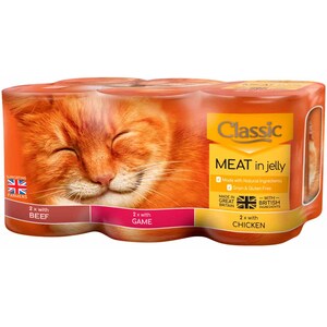 Pack of 6 Butcher's Classic Meat in Jelly for Cats by Butcher's