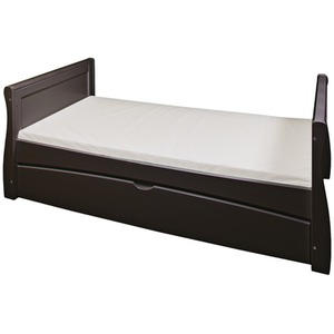 Gilbert Cot Bed Black with Drawer - Black by Viculii