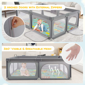 Baby Activity Center Baby Playpen with Mat by Costway