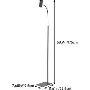 Adjustable Gooseneck Tablet and Mobile Phone Stand for Filming - Black by Livingandhome