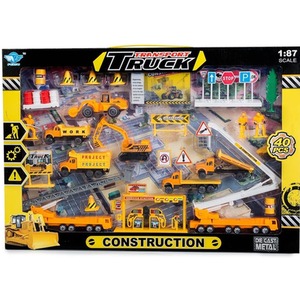 Big Daddy Kids Vehicle Set with Accessories - Multi / Construction Site / 40+ by Big Daddy