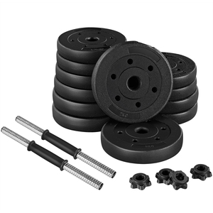 Adjustable Dumbbell Weight Set - Black / 20kg by Yaheetech