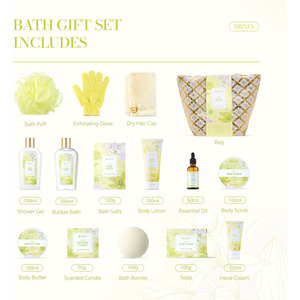 Gift Set Vanilla Scented Spa Bath Collection - 15 Pieces by Livingandhome