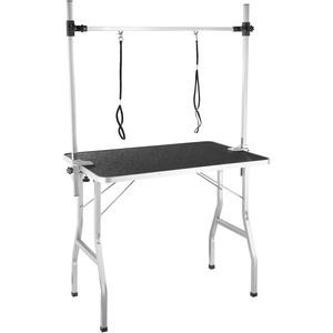 Dog Grooming Table With Two Slings - Black/Silver by tectake
