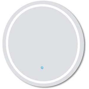 Illuminated Round LED Bathroom Mirror Wall Mounted - White by AicaBathroom