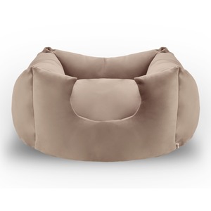 Small Mink Plush Velvet Dog Bed - Mink Brown by FABRICNCO