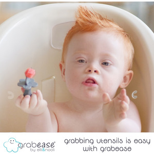 Baby and Toddler Self-Feeding Cutlery - Grey by Grabease