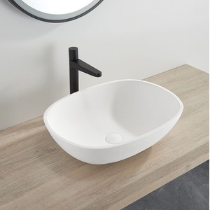 Almeria Countertop Matt Stone Basin - White by Fino Stone