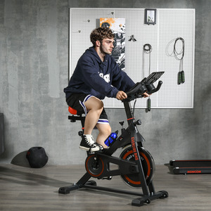 HOMCOM Upright Exercise Bike Machine - Black by HOMCOM