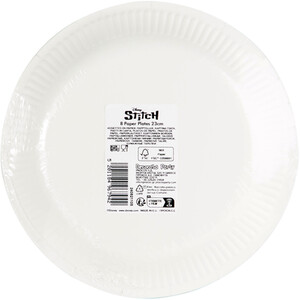 Stitch Paper Plate - Blue