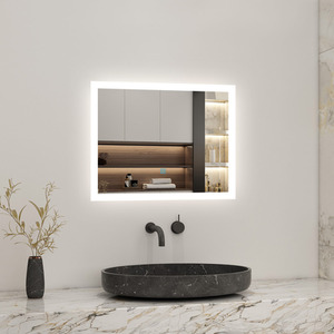 LED illuminated Bathroom Mirror Anti-fog Rectangle - White / 60cm by AicaBathroom