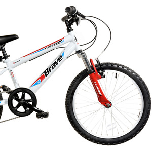 Dallingridge Brave Junior Hardtail Mountain Bike, 20In Wheel - Gloss White/Red by Dallingridge