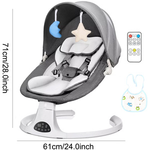 Bluetooth Electric Baby Bouncer - Grey