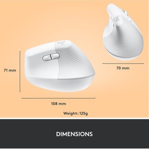 Logitech Lift for Business Vertical Ergonomic Mouse - Off White by Logitech