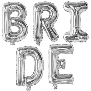 Bride Letters Balloon Wedding Decor - Silver by Wyld and Coco