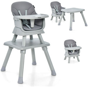 6-in-1 Infant Feeding Chair - Grey by Costway