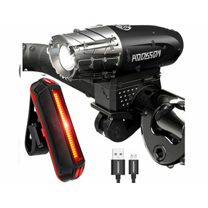 Waterproof LED Bike Rechargeable Headlight and Tail Light - Headlight and Tail Light