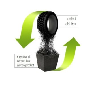 3 Brown Cracked Log Rubber Stepping Stones - Brown by Primeur