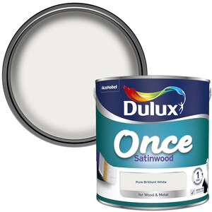Dulux Once Satinwood Pure Brilliant White - Pure Brilliant White by Dulux