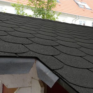 Livingandhome 18Pcs Fish Scale Asphalt Roofing Shingles - Black by Livingandhome