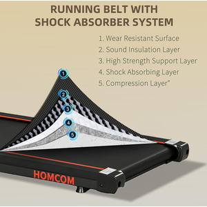 HOMCOM Folding Walking Treadmill Aerobic Walking Exercise Machine LED by HOMCOM