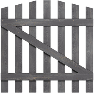 Solid Wood Garden Gate with Z-Shaped Structure by Livingandhome