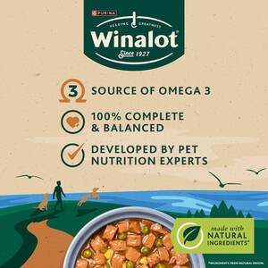 Pack of 40 Winalot Adult Fish in Gravy Wet Dog Food by Winalot