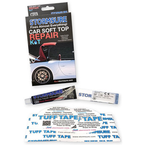 Black Car Soft Top Roof and Convertible Repair Kit - Black by Stormsure