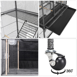 Extra Large Bird Cage with Detachable Stand - Black by Yaheetech