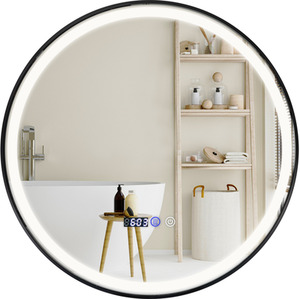 Bathroom Round Makeup Vanity Mirror - Silver by Costway