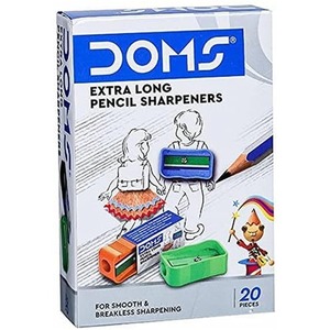 Pencil Sharpeners Pack of 20 - Multi Colour by Dom's