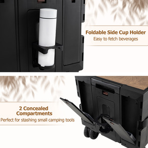 Collapsible Wagon Cart Foldable Utility Cart by Costway