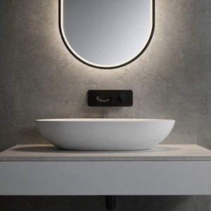 Fino Stone Capileira Matt Countertop Stone Basin - White by Fino Stone