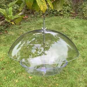 Hanging Bird Feeder with Integral Squirrel Baffle - Clear by Selections