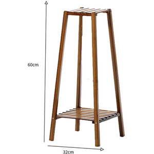 Vintage 2-Tier Indoor Plant Stand - Brown / 60cm by Livingandhome