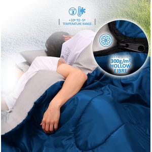 Buddy' 250gsm Double Sleeping Bag - Blue by SAIL