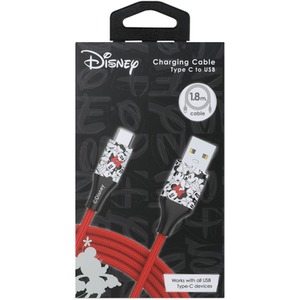 Disney Minnie Mouse USB C Charging Cable - Red by Disney