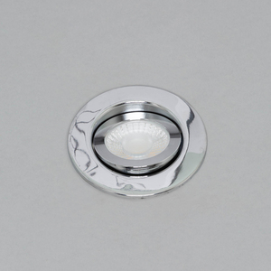Lydia Bathroom Recessed Adjustable IP65 LED Downlight - Chrome by Litecraft