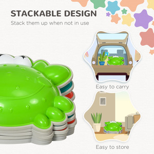 ZONEKIZ Crab Shaped Stepping Stones with TPE Anti Slip Edge - Red / 3.4kg by ZONEKIZ