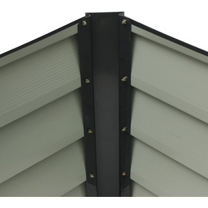 Metal L-Shaped Raised Garden Bed - Black by Livingandhome