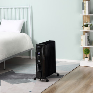 HOMCOM 2500W Digital Oil Filled Radiator - Black by HOMCOM