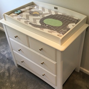 Baby Changing Mat - Elephant Chevron With Grey / Elephant Chevron With Grey by Babycurls