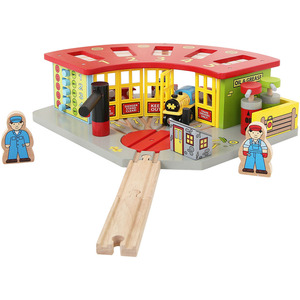 5 Way Engine Shed - Multi-coloured by Bigjigs Rail