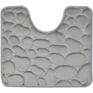 Pebble Bath and Pedestal Mat Set - Grey