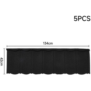 Lifeideas Set of 5 Galvanized Asphalt Roofing Shingles - Black by lifeideas